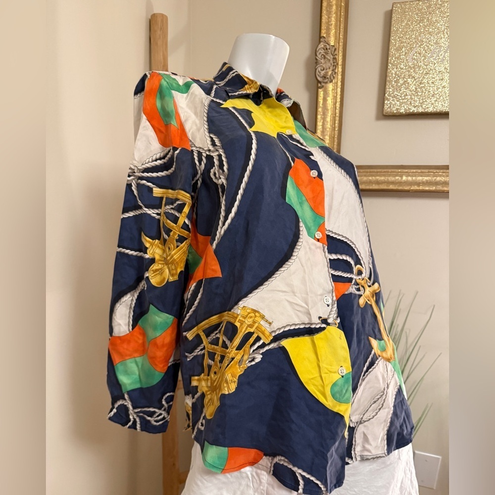 Lauren Ralph Lauren RARE HOLY GRAIL 90’s Silk Shirt 1992 1993 Archive 10 - Picture 5 of 6